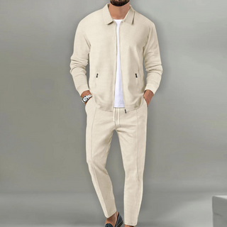 Martin - Essential Modern Tracksuit - elegant sportstøj - komfortabelt fritidssæt - stilfuldt lynlåsdesign